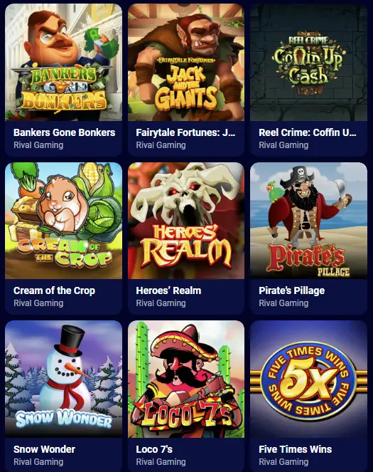Spinay Casino'nun demo modlu slot makineleri