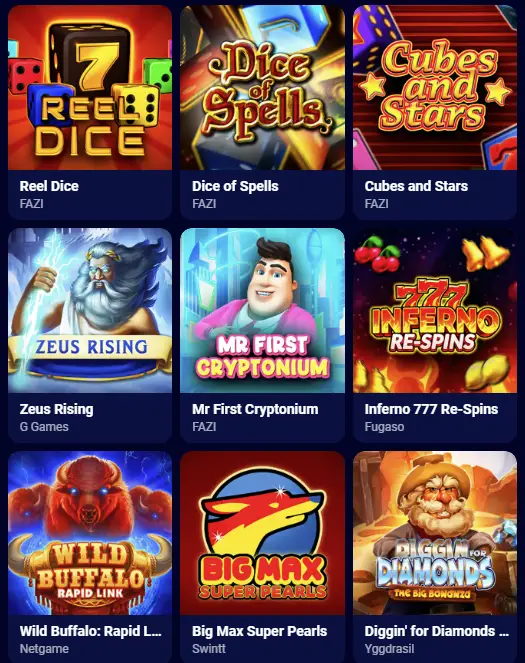 Features of Spinay Casino's unique slots